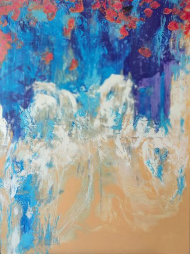 Impresión mar con amapolas Impresión mar con amapolas